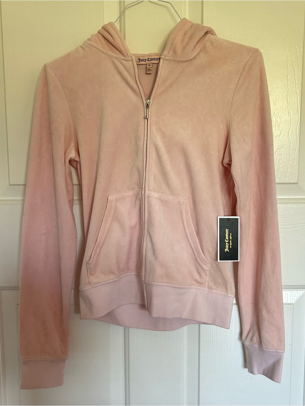 Juicy Couture Light Pink Velour Zip Hoodie Jacket